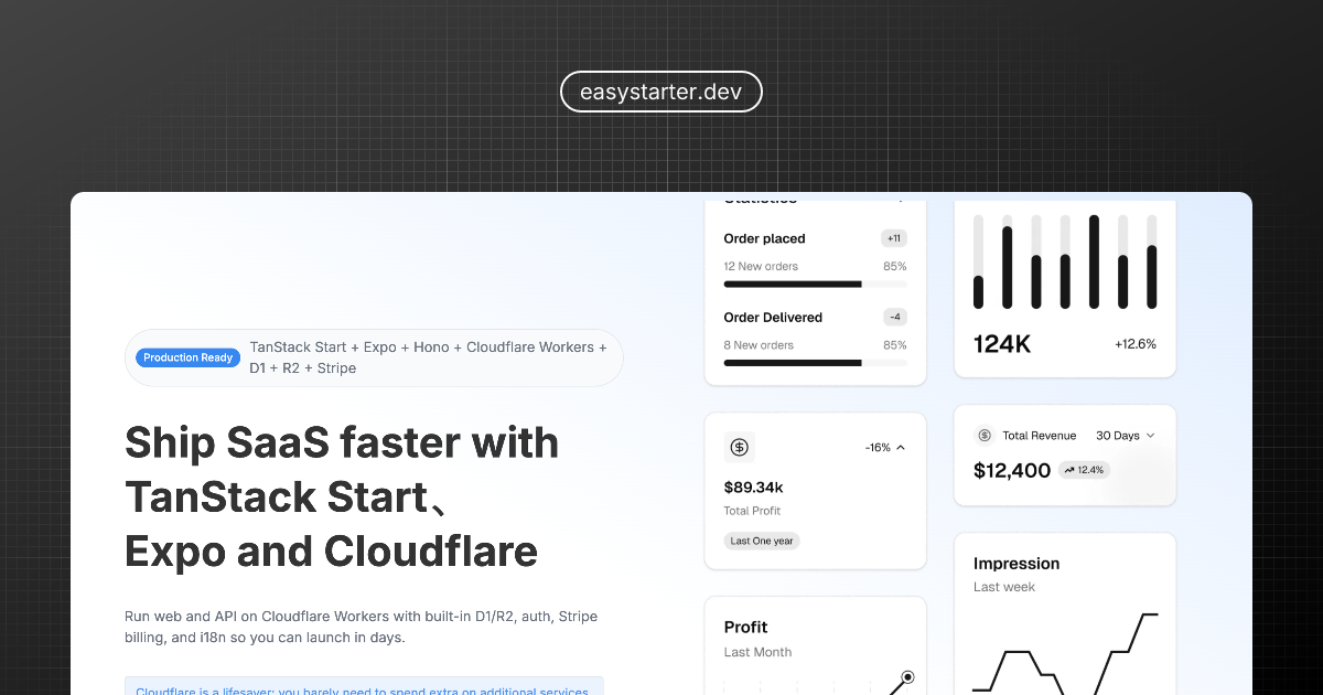 EasyStarter | Full-stack TypeScript SaaS Template